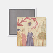 Dante en Virgil in het Terrestrial Paradise Magneet (Voorkant / Achterkant)