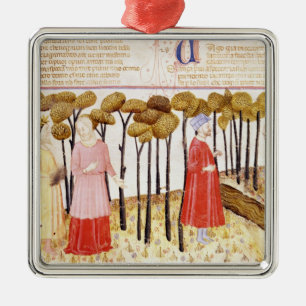 Dante en Virgil tijdens de top van het laboratoriu Metalen Ornament