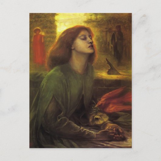 Dante Gabriel Rossetti- Beata Beatrix Briefkaart (Voorkant)