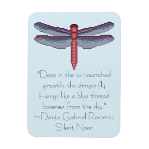 Dante Gabriel Rossetti Dragonfly Quote Magneet
