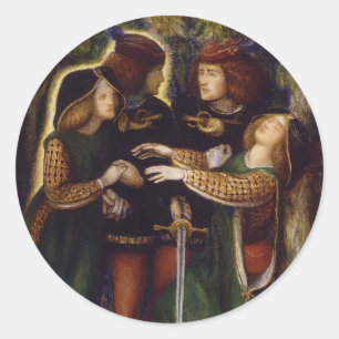 Dante Gabriel Rossetti: Hoe ze elkaar ontmoetten Ronde Sticker