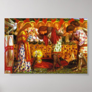 Dante Gabriel Rossetti schildert Sir Galahad Poster