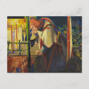 Dante Gabriel Rossetti - Sir Galahad in de zaal Briefkaart