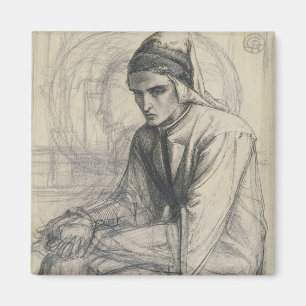 Dante in Meditation Holding a Pomegranate, c.1852 Magneet