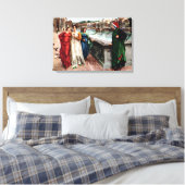 Dante ontmoet Beatrice in Florence. Canvas Afdruk (Insitu (Slaapkamer))