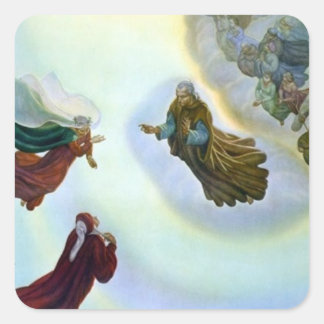 Dante ontmoet Cacciaguida in Paradiso Vierkante Sticker