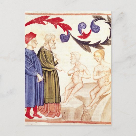 Dante, Virgil en de Plague-stricken Briefkaart (Voorkant)
