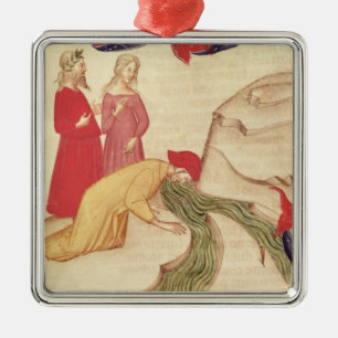 Dante zuivert zichzelf voordat ze binnenkomt metalen ornament