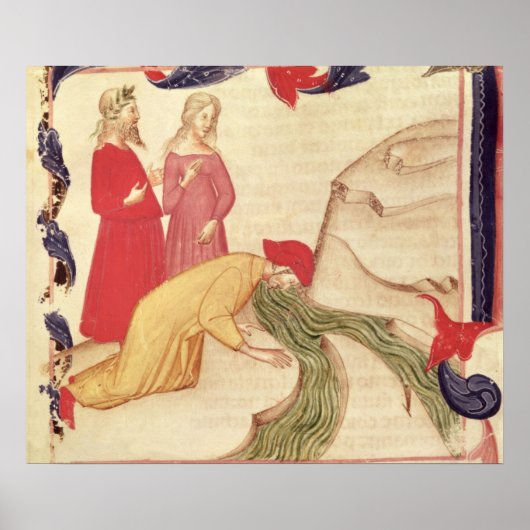 Dante zuivert zichzelf voordat ze binnenkomt poster (Voorkant)