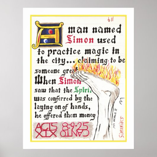 Dante's Inferno, Canto XIX Print (Voorkant)