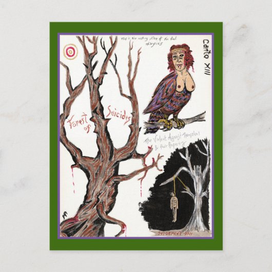 Dante's Inferno, Carte Postale Canto XIII (Devant)