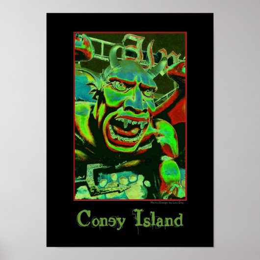 Dante's Inferno Spookhouse Psychedelic Poster (Voorkant)