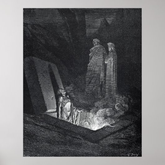 Dante's Poster van Dante door Gustave Dore (Voorkant)