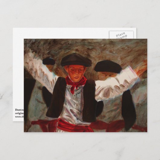 Dantzaritxiti (Baskische danser) Briefkaart (Voorkant / Achterkant)