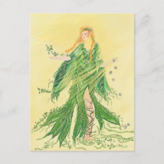 Danu - Déesse du Printemps Briefkaart (Voorkant)