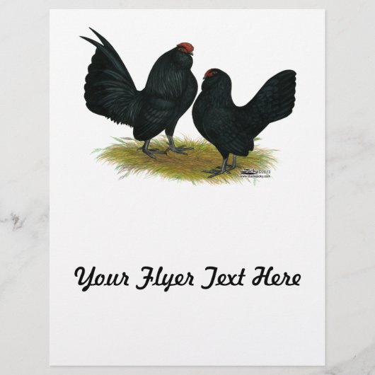 D'Anvers Black Bantams Flyer (Voorkant)
