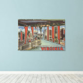 Danville, Virginia - Large Letter Scenes Canvas Afdruk (Insitu (Houten vloer))