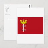 Danzig - Gdansk Flag Briefkaart (Voorkant / Achterkant)