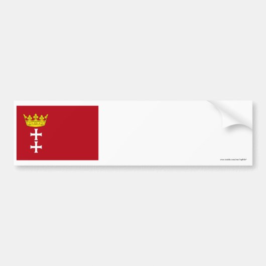 Danzig - Gdansk Flag Bumpersticker (Voorkant)