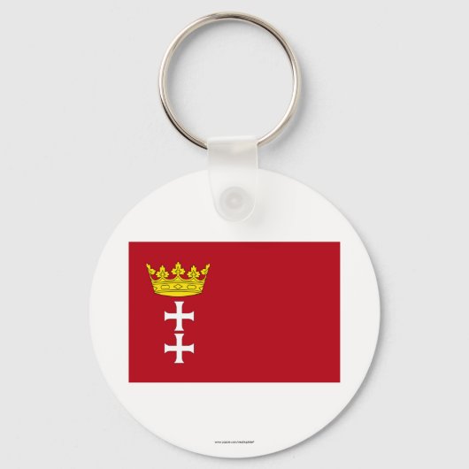Danzig - Gdansk Flag Sleutelhanger (Voorkant)