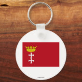 Danzig - Gdansk Flag Sleutelhanger (Voorkant)