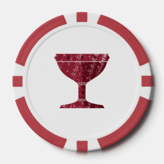 DAoC Albion Clay Poker Chips, rode gestreepte rand Pokerchips