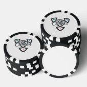 DAoC Knot Clay Poker Chips, Black Striped Edge Pokerchips (Opstapeling)