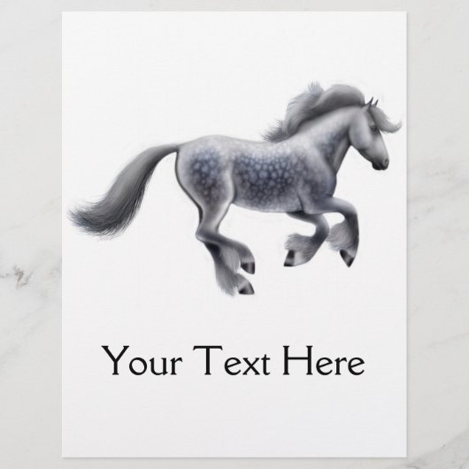 Dapapped Gray Draft Horse Flyer (Voorkant)