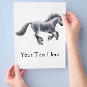 Dapapped Gray Draft Horse Flyer (Hand)