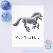Dapapped Gray Draft Horse Flyer (Enkel)