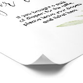 Daperbord baby shower groen goud poster (Hoek)