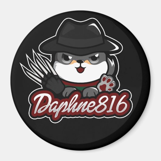 Daphné 816 Aimant d'Halloween - Noir (Devant)