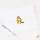 Daphne-naam Afbeelding Ronde Sticker (Envelop)