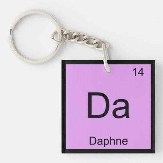 DAPHNE-naam Chemie Element Periodieke Tabel Sleutelhanger (voorkant)