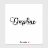 Daphne Naam - Handgeschreven kalligrafie Sticker (Vel)