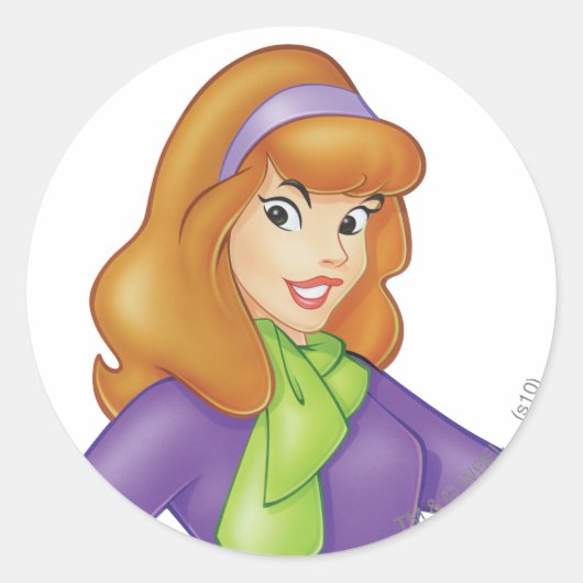 Daphne Smiling Ronde Sticker (Voorkant)