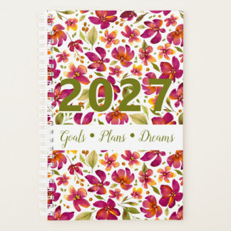 Daphne Watercolor Bloemstuk 2027 Aanpasbaar Planner