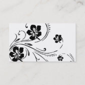 D'appel Affaires ou conception de fleur de noir de carte (Dos)