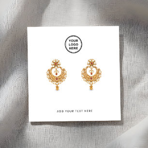 D'appel Ajouter votre carte d'affichage Boucles d'oreilles