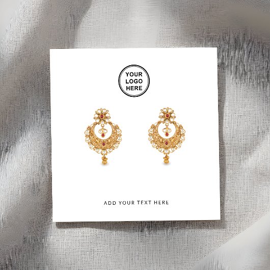 D'appel Ajouter votre carte d'affichage Boucles d'oreilles