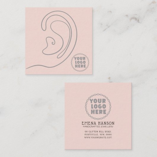 D'appel Ajouter Votre logo bijoux Boucles d'oreilles Carte (Devant / Derrière)