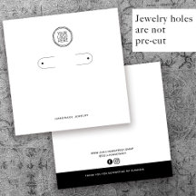 Ajouter votre logo Boucle Boucles d'oreilles Carte