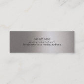 D'appel Aluminium argenté de Faux de carte nominative de (Dos)