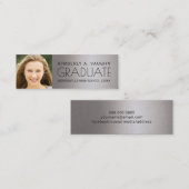 D'appel Aluminium argenté de Faux de carte nominative de (Devant / Derrière)