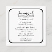 D'appel Année de classe Diplôme Insérer le nom | CARTE PHO (Dos)