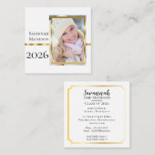 D'appel Année de classe Diplôme Insérer le nom | CARTE PHO (Devant / Derrière)