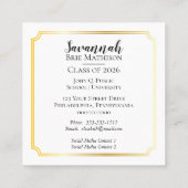 D'appel Année de classe Diplôme Insérer le nom | CARTE PHO (Dos)