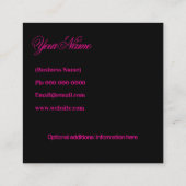 D'appel Attention pour obtenir la carte Noir, Lèvres rose  (Dos)