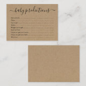 D'appel Baby shower de carte de prévision de bébé - Papier (Devant / Derrière)