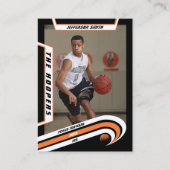 D'appel Basket-ball carte de commerce en Orange animé (Devant)